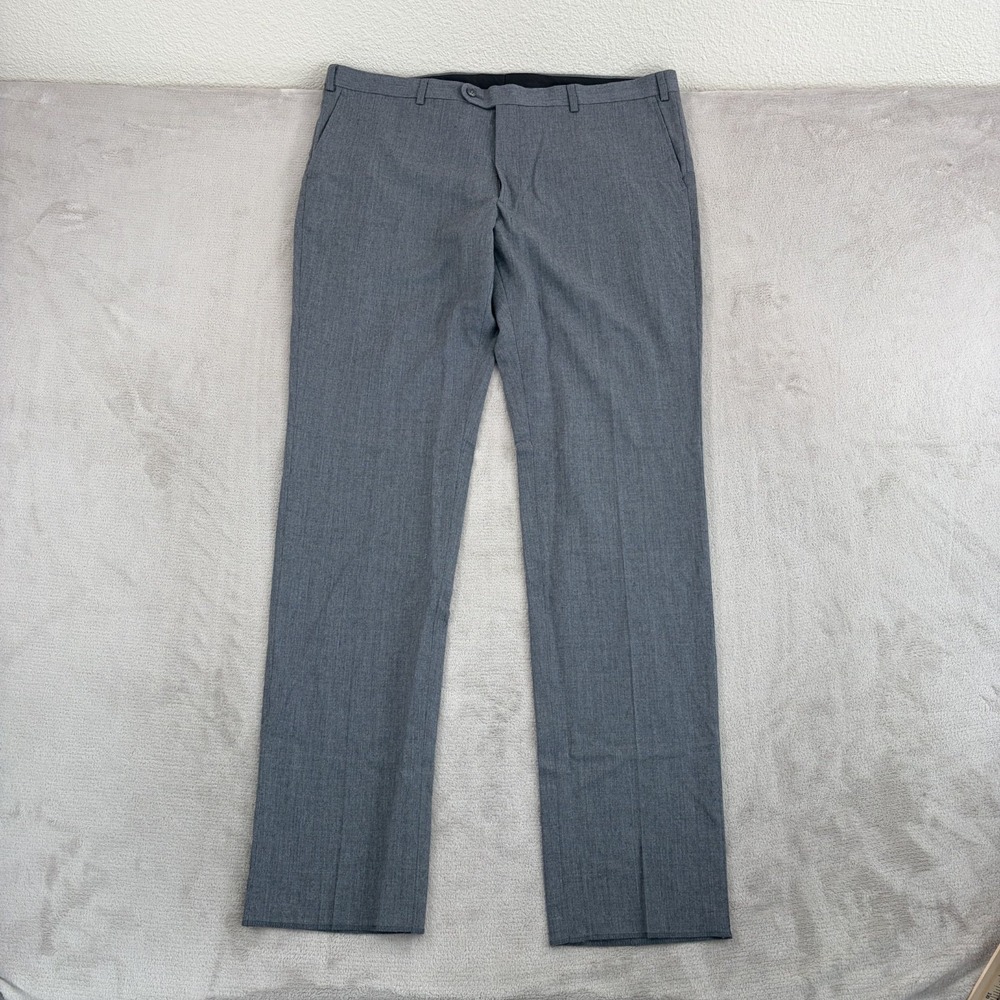 John Varvatos USA Bedford Dress Pants n Grey Wool Men 40xUnhemmed NWOT‎ $249